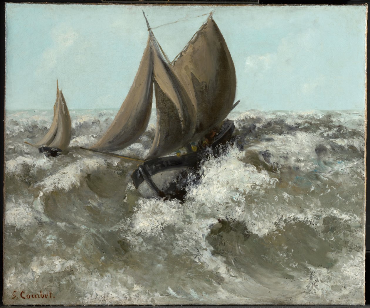 Żaglówka (Pejzaż morski) autorstwa Gustave Courbet