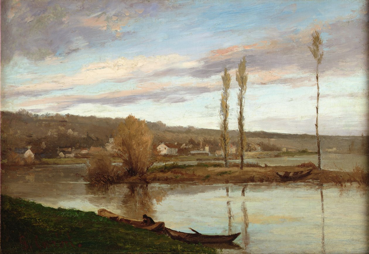 Sekwana w Bougival, ok. 1851 (olej na płótnie) autorstwa Gustave Courbet