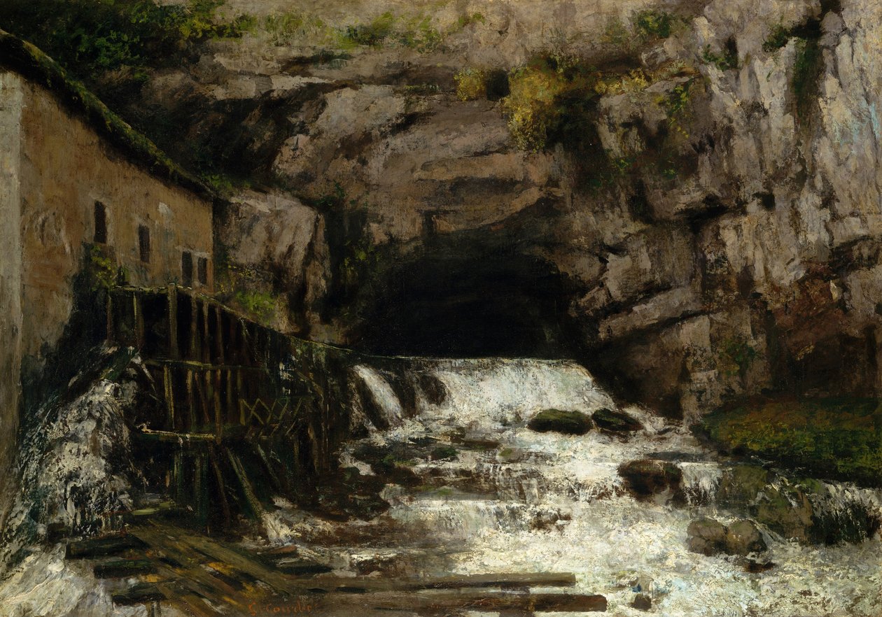 Źródło Loue, 1864 autorstwa Gustave Courbet