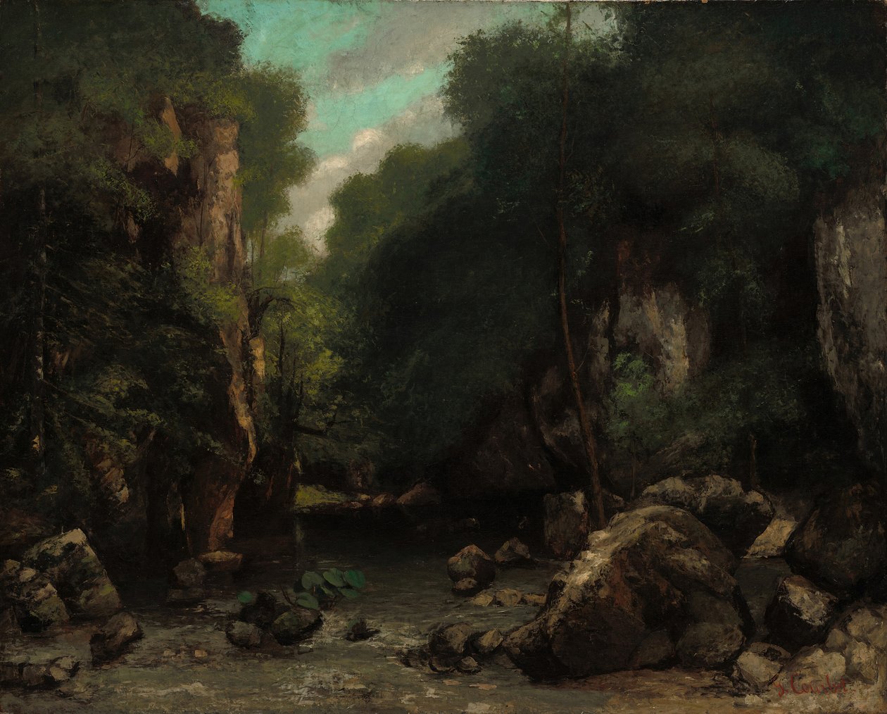Dolina Les Puits-Noir, 1868. autorstwa Gustave Courbet