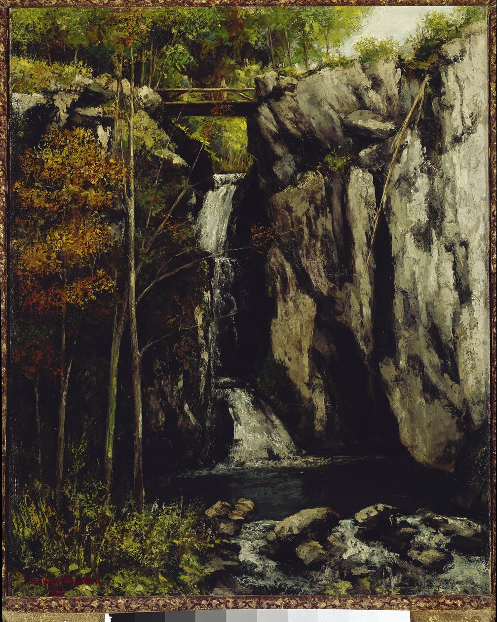 Upadek Gour de Conche, Myon (olej na płótnie) autorstwa Gustave Courbet