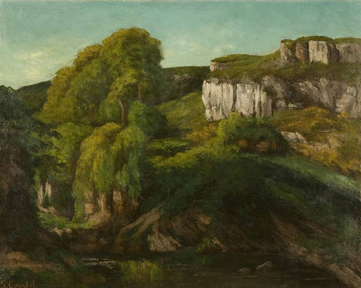 Dolina Loue, niedaleko Ornans, ok. 1860 (olej na płótnie) autorstwa Gustave Courbet