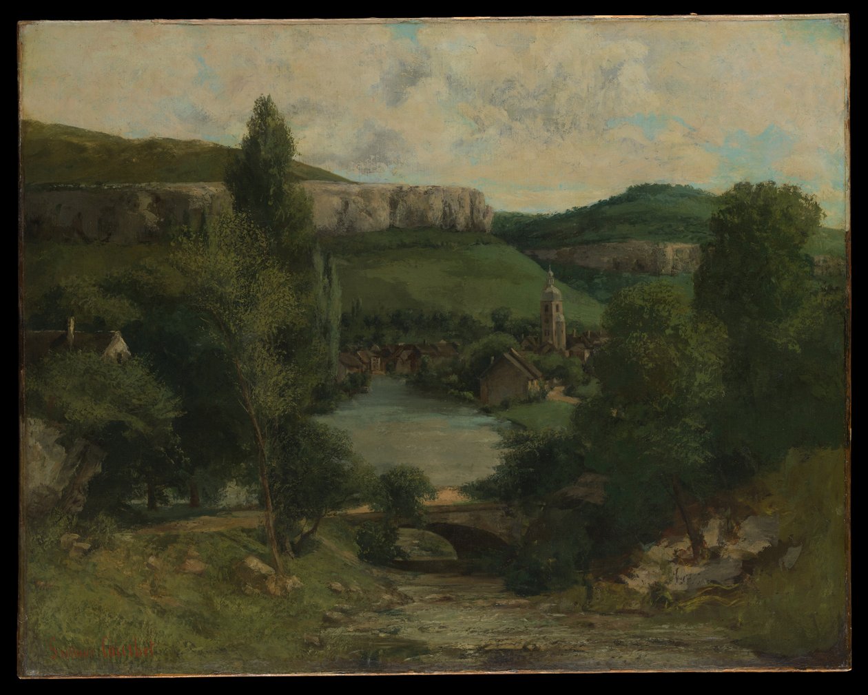 Widok na Ornans autorstwa Gustave Courbet