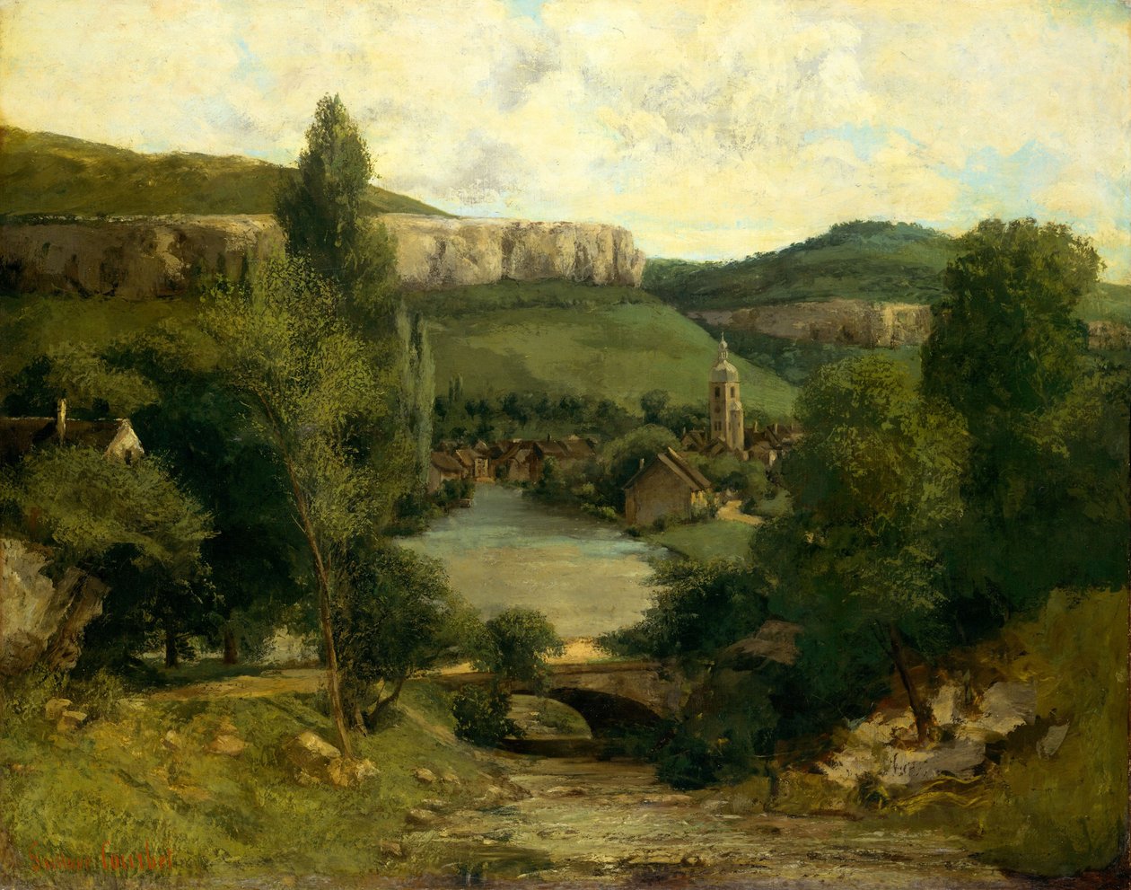 Widok Ornansa, ok.1850 autorstwa Gustave Courbet