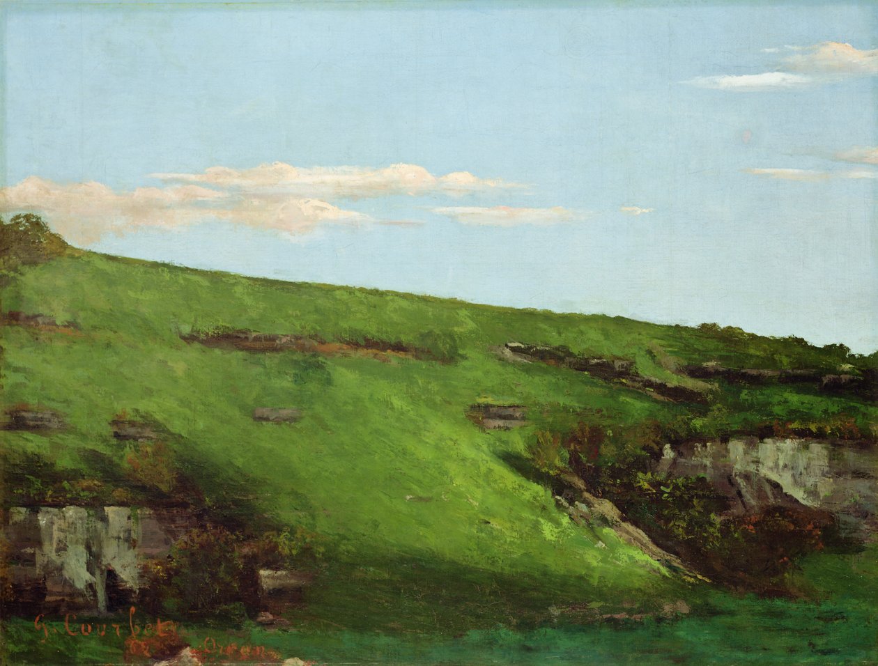 Wiesenhang niedaleko Ornans, 1862 autorstwa Gustave Courbet
