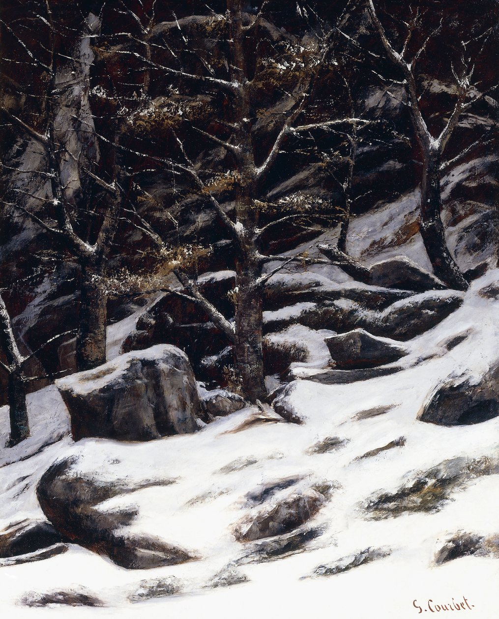 Zima, ok.1873 autorstwa Gustave Courbet