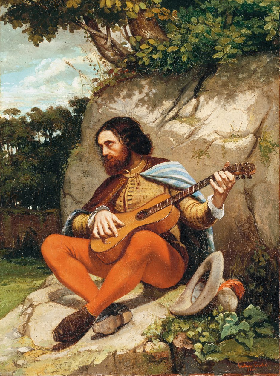 Młody człowiek w krajobrazie autorstwa Gustave Courbet
