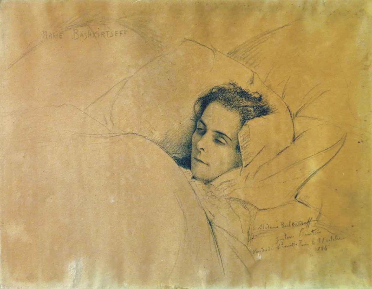 Śmierć Marii Konstantinovny Bashkirtseva 1858-1884, 1884. autorstwa Gustave Courtois