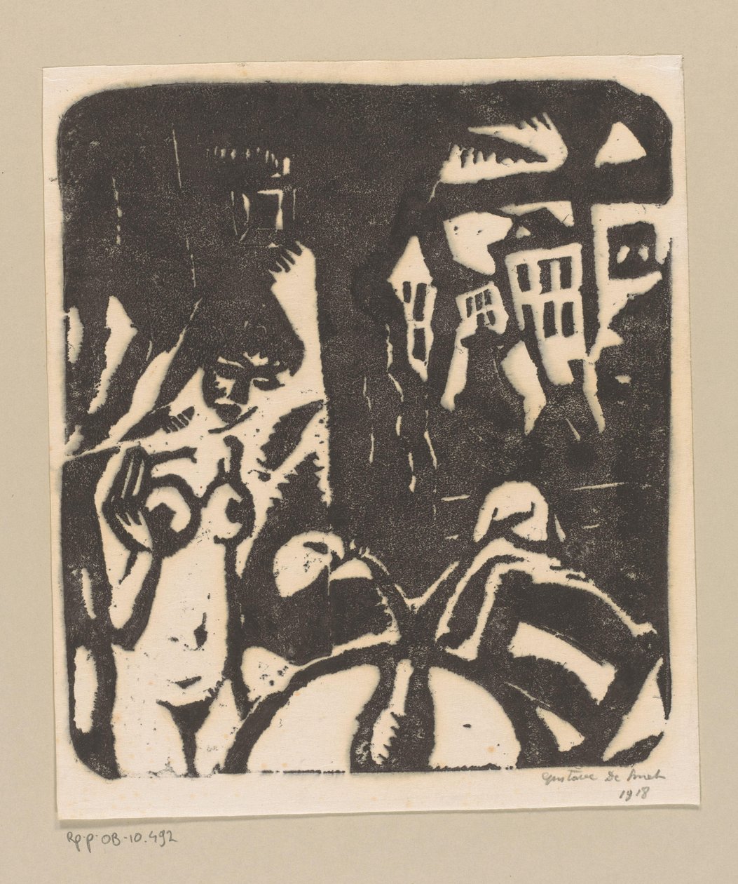 Wnętrze z nagą kobietą i oknem autorstwa Gustave De Smet (signed by artist)