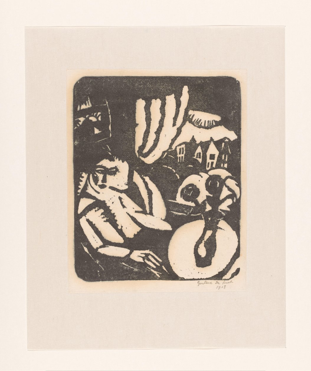 Kobieta siedząca przy oknie autorstwa Gustave De Smet (signed by artist)
