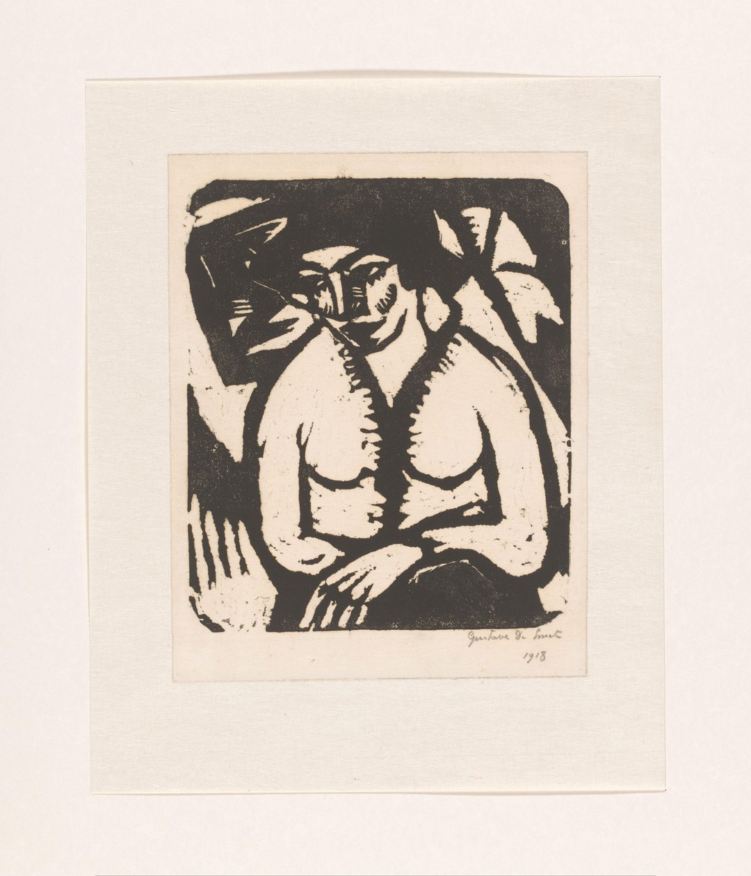 siedząca kobieta autorstwa Gustave De Smet (signed by artist)