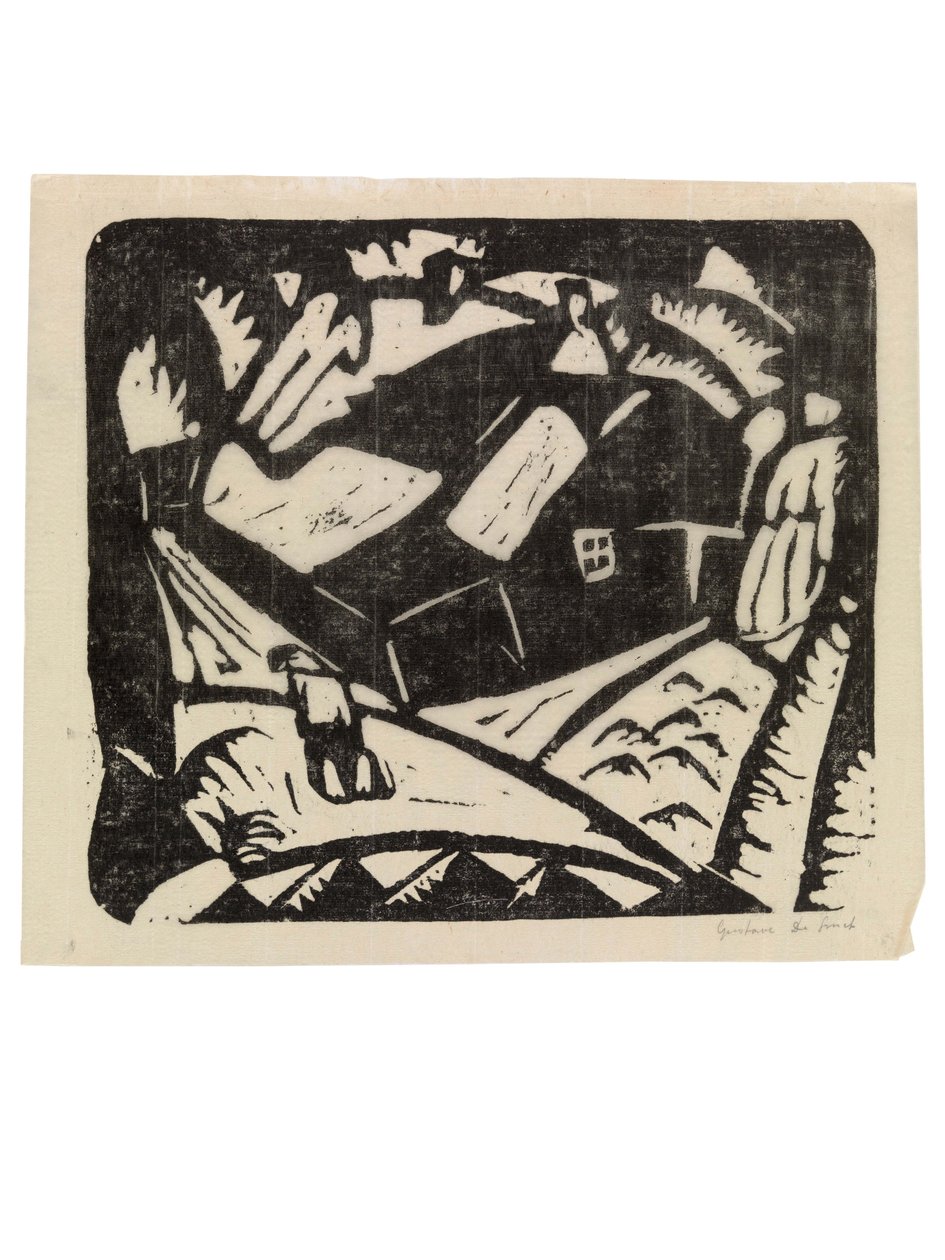Holenderski: Krajobraz lub Krajobraz z kombajnami ziemniaczanymi autorstwa Gustave de Smet