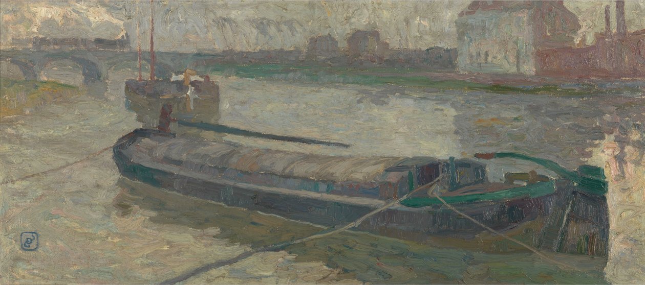 Widok na Stropbrug w Gandawie autorstwa Gustave de Smet