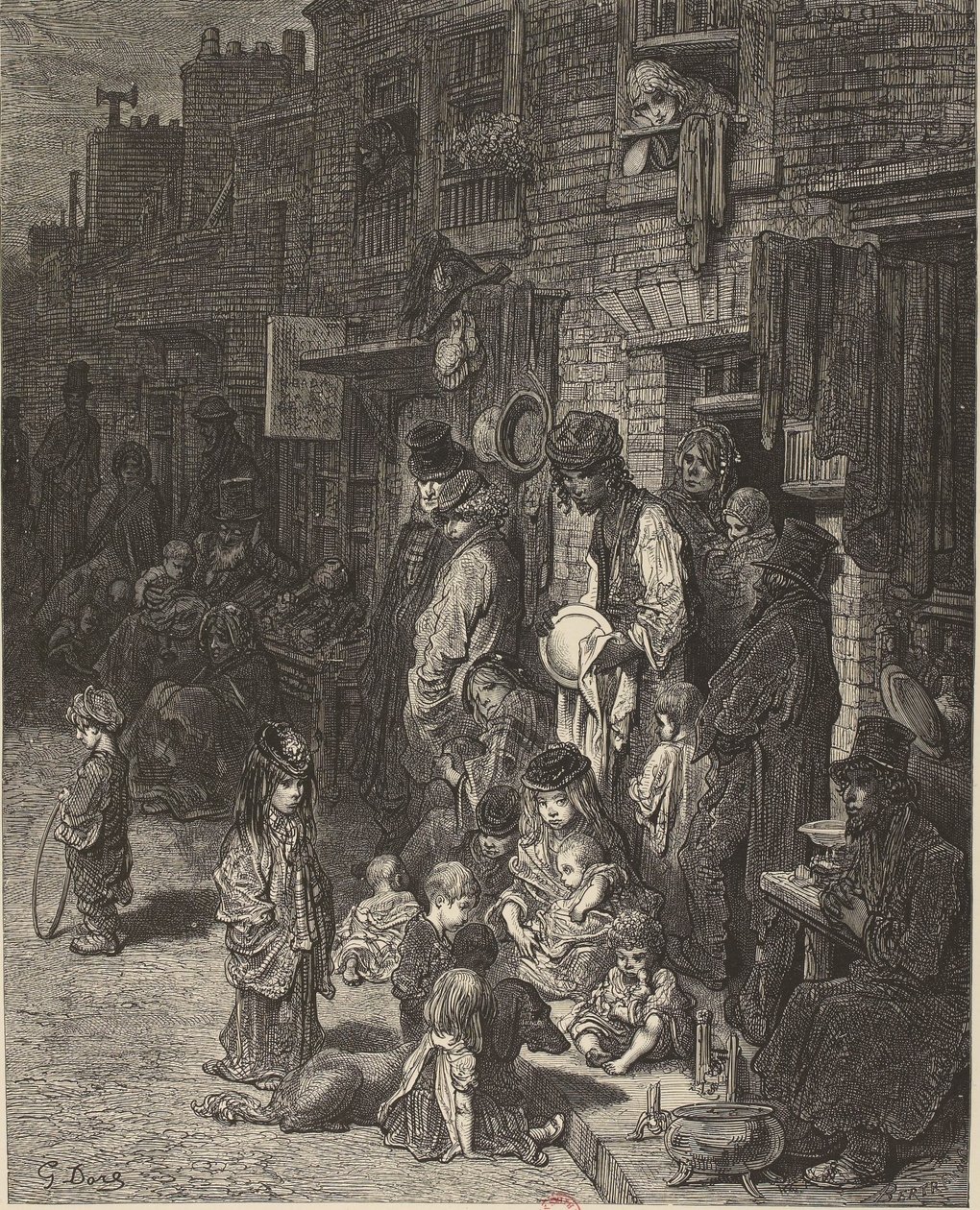 Gustave Doré - Wentworth Street Whitechapel - Londyn, pielgrzymka autorstwa Gustave Dore