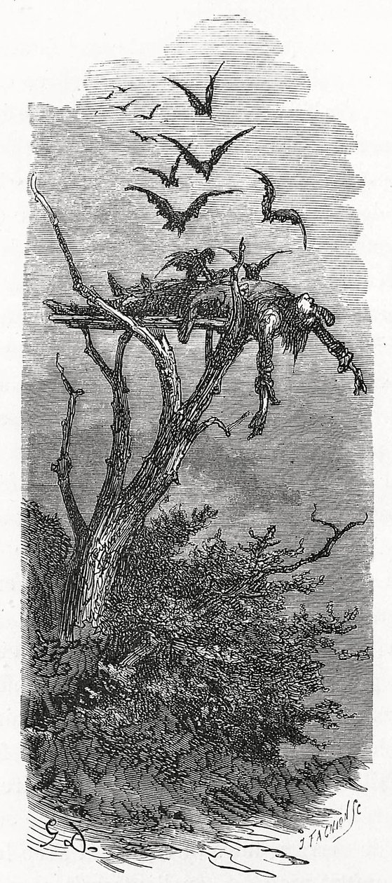 Celtycki pochówek na niebie, 1866 autorstwa Gustave Dore