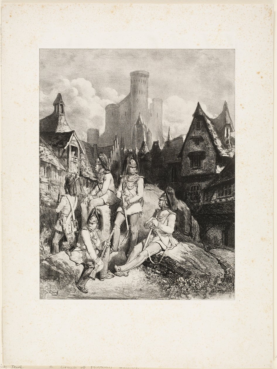 Grupa austriackich gwardzistów autorstwa Gustave Dore