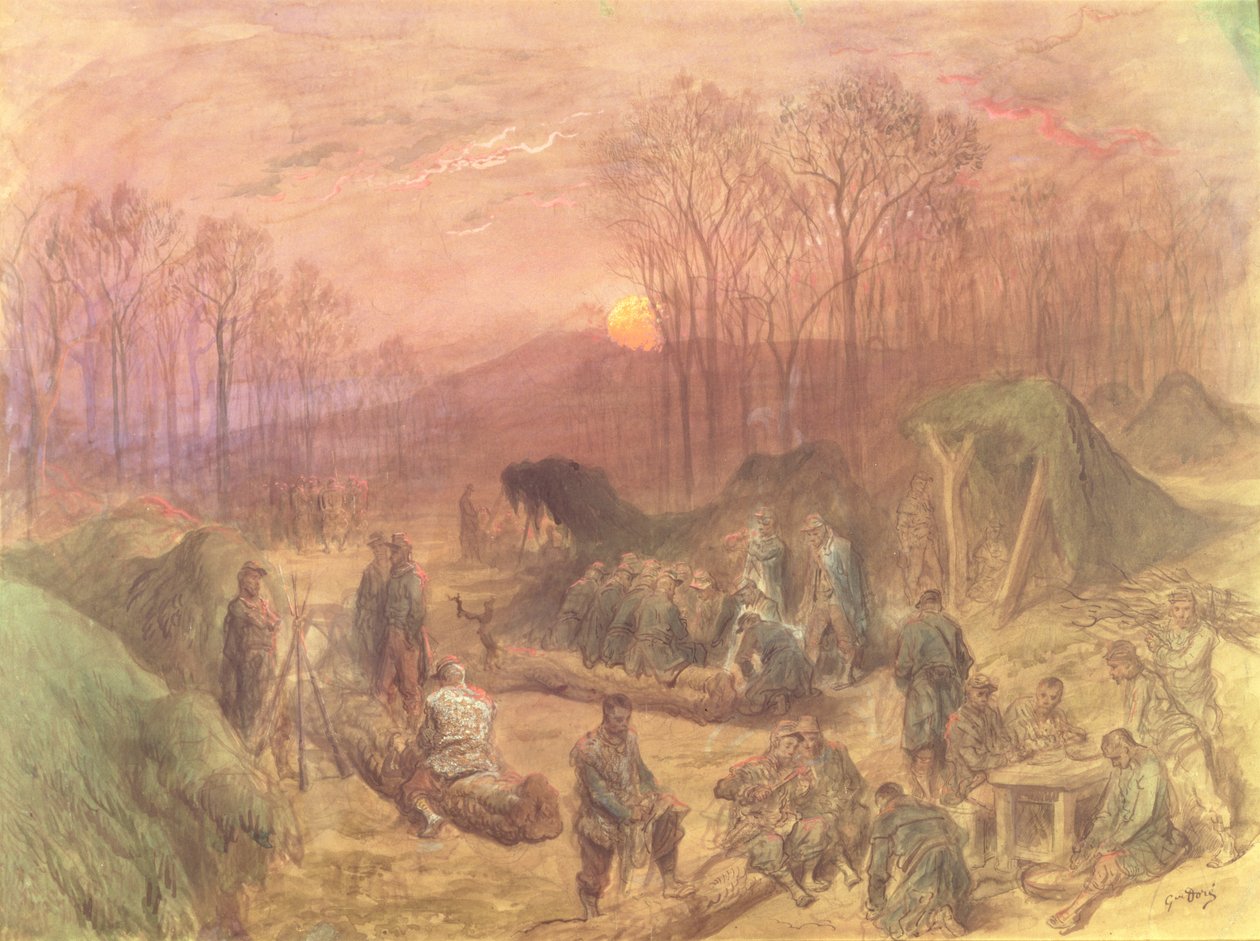 Obóz wojskowy autorstwa Gustave Dore