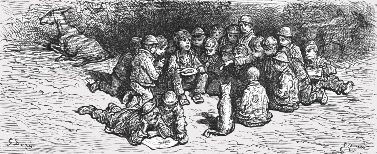 „Loteria groszowa”, 1872. autorstwa Gustave Dore