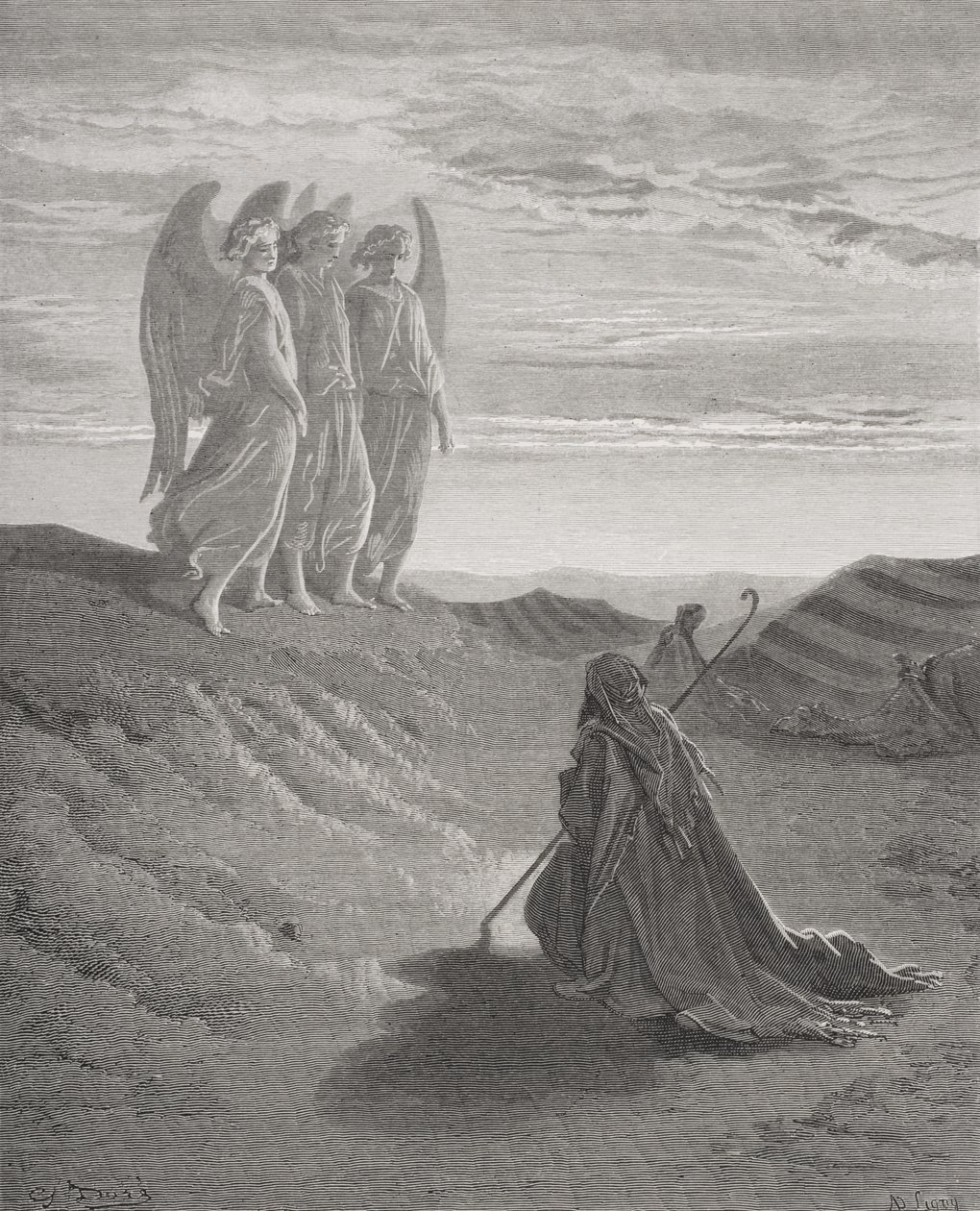 Abraham i trzej aniołowie, ilustracja z 