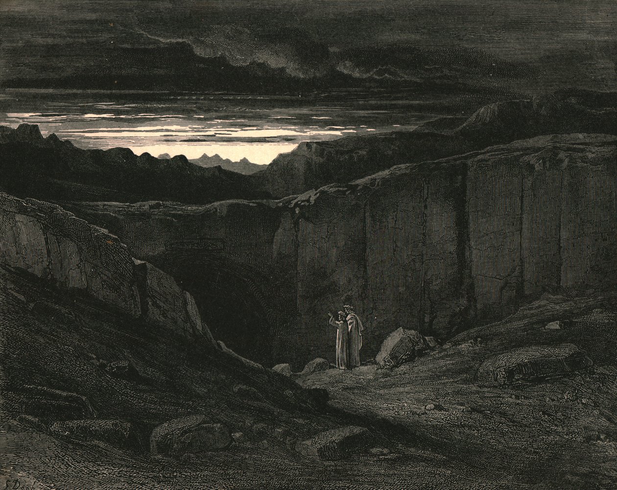 Porzuć wszelką nadzieję, wy, którzy tu wchodzicie, ok. 1890 r. autorstwa Gustave Dore