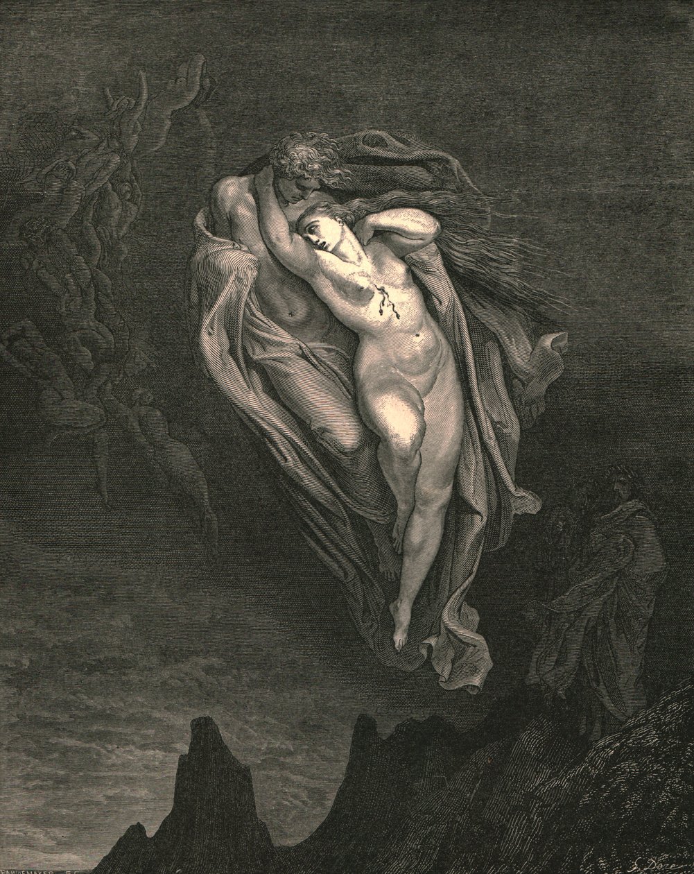 Bard! chętnie zwróciłbym się do tych dwojga razem przychodząc, ok. 1890 r. autorstwa Gustave Dore