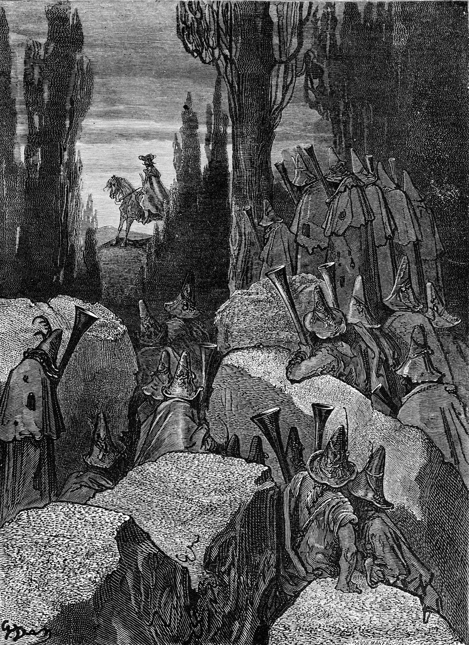 Baron Münchausen: Bandyci / bandyci — autorstwa Doré. autorstwa Gustave Dore