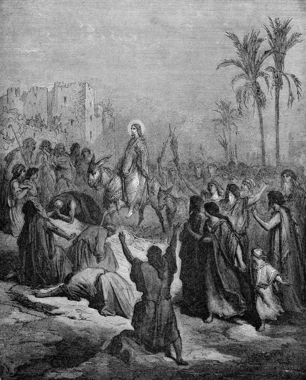 Wjazd Chrystusa do Jerozolimy autorstwa Gustave Dore