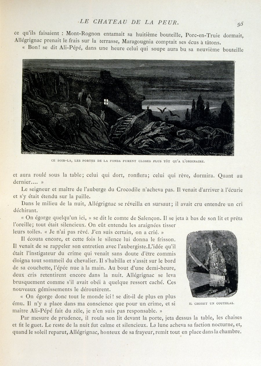 Croque-Mitaine; ilustracja z 1863 r., Gustave Dore (1832 – 1883); Francuski artysta, grafik, ilustrator. Croque-Mitaine (straszak) to złośliwa postać prezentowana dzieciom, aby je przestraszyć, a tym samym uczynić je mądrzejszymi. autorstwa Gustave Dore