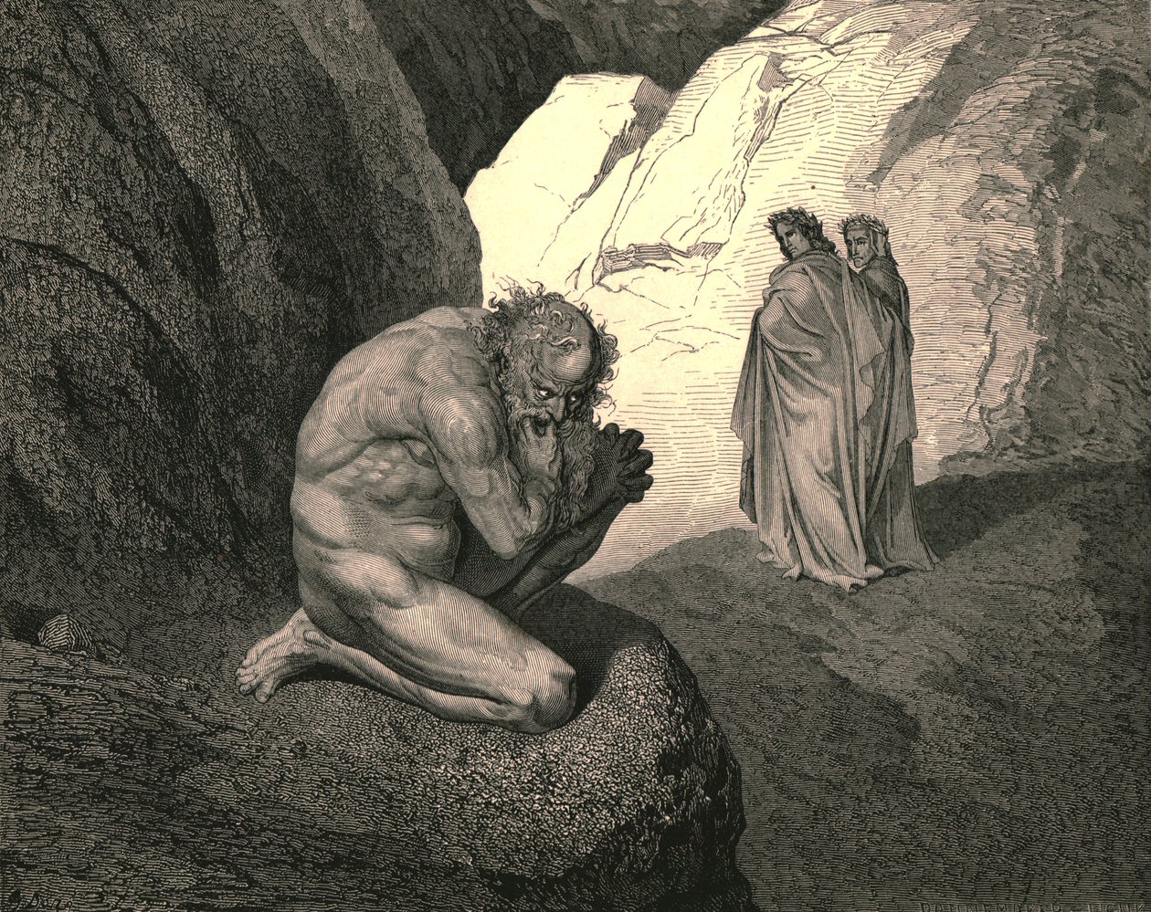 Przeklęty wilk! Twoja wściekłość na samego siebie poluj i pochłoń cię!, c1890. autorstwa Gustave Dore