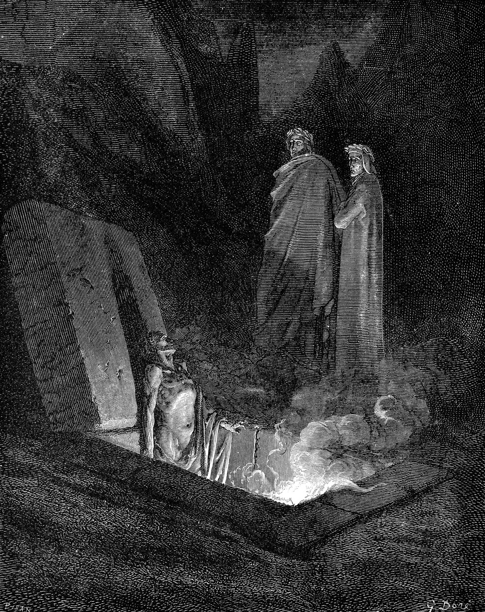 Dante i Virgil patrzący w piekło, 1863. autorstwa Gustave Dore
