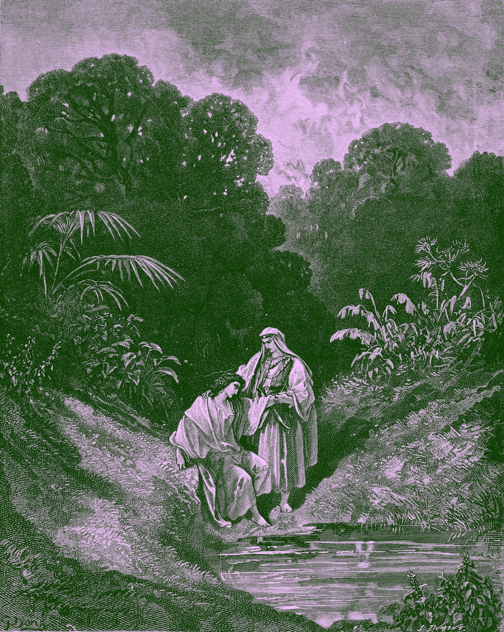 David i Jonathan — Gustave Doré-Biblia autorstwa Gustave Dore