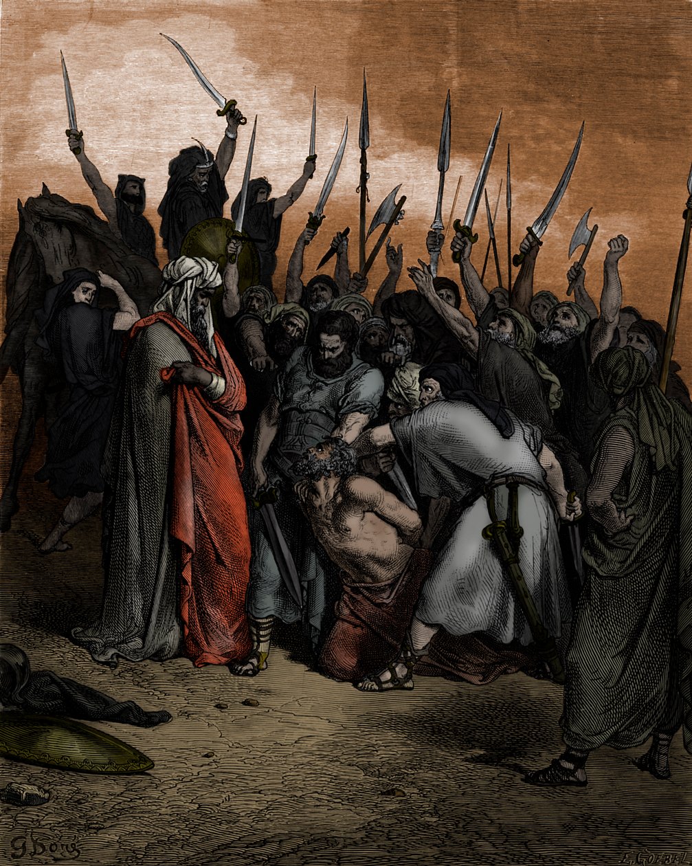 Śmierć Agaga autorstwa Doré - Biblia autorstwa Gustave Dore
