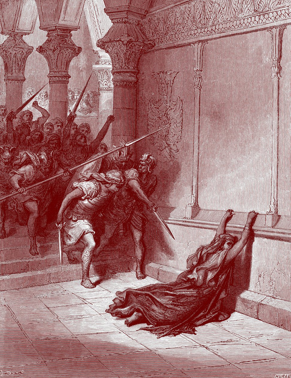 Śmierć Atalii autorstwa Doré - Biblia autorstwa Gustave Dore