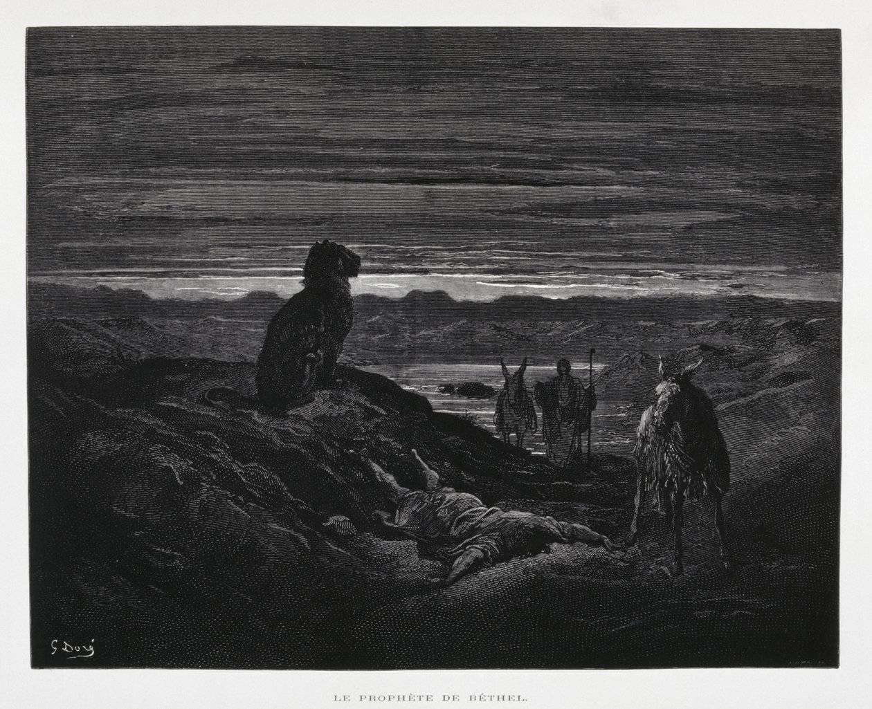 Śmierć proroka z Betel, ilustracja z Biblii Dore