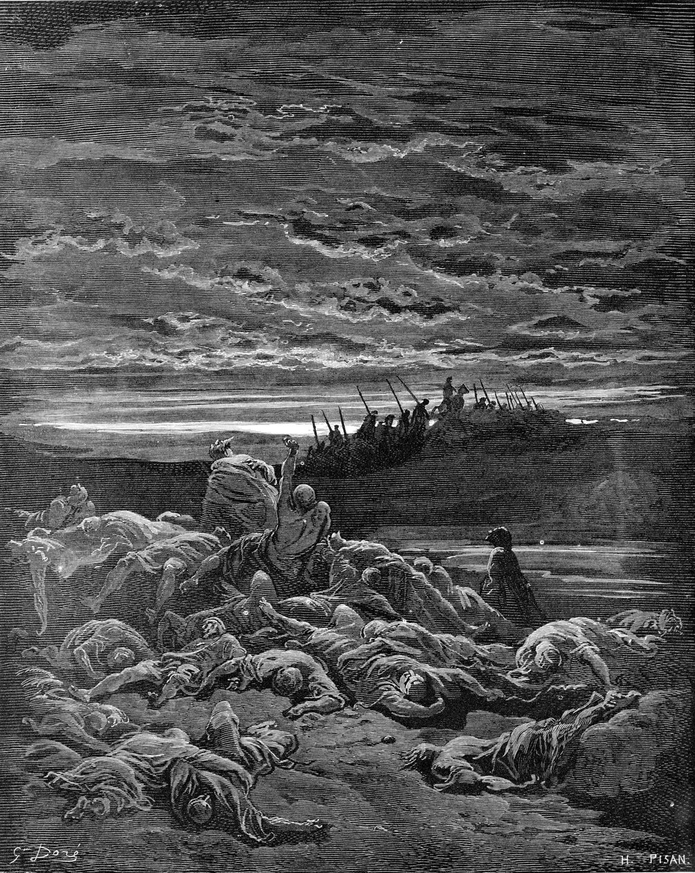 Śmierć Synów Jerubbaala - Biblia autorstwa Gustave Dore