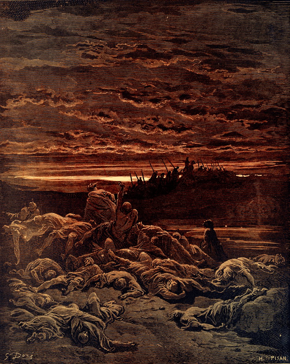 Śmierć synów Jerubbaala autorstwa Doré - Biblia autorstwa Gustave Dore