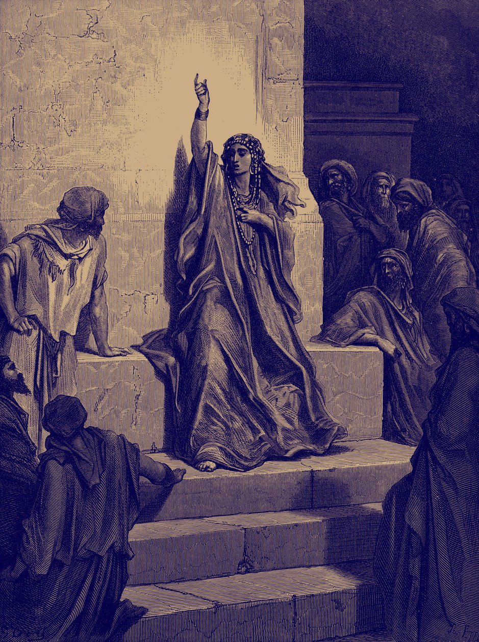 Pieśń triumfu Debory autorstwa Doré. - Biblia autorstwa Gustave Dore
