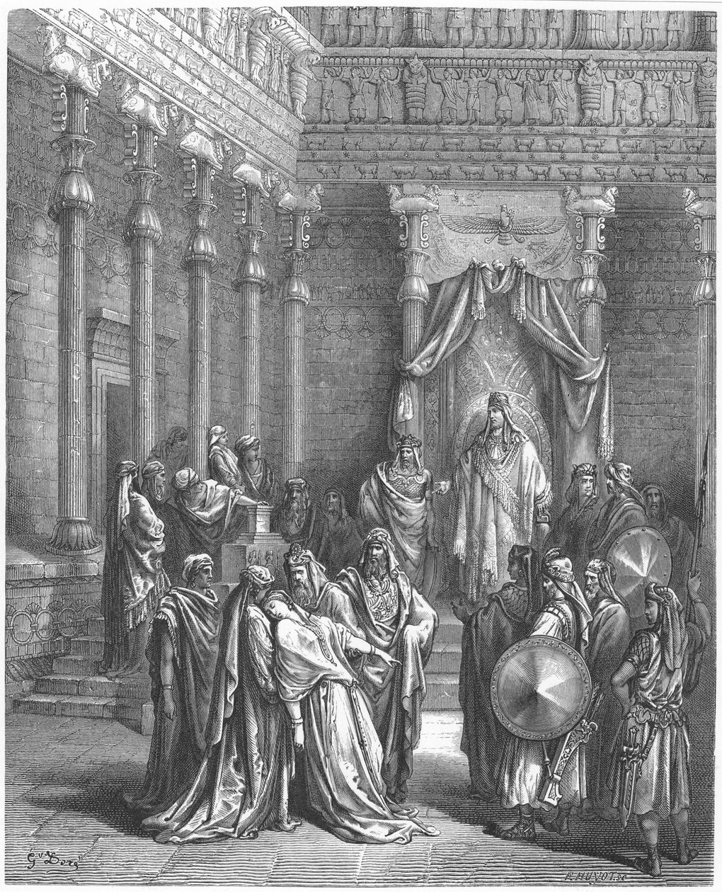 Estera w obecności Aswerusa, autorstwa Gustave Dore