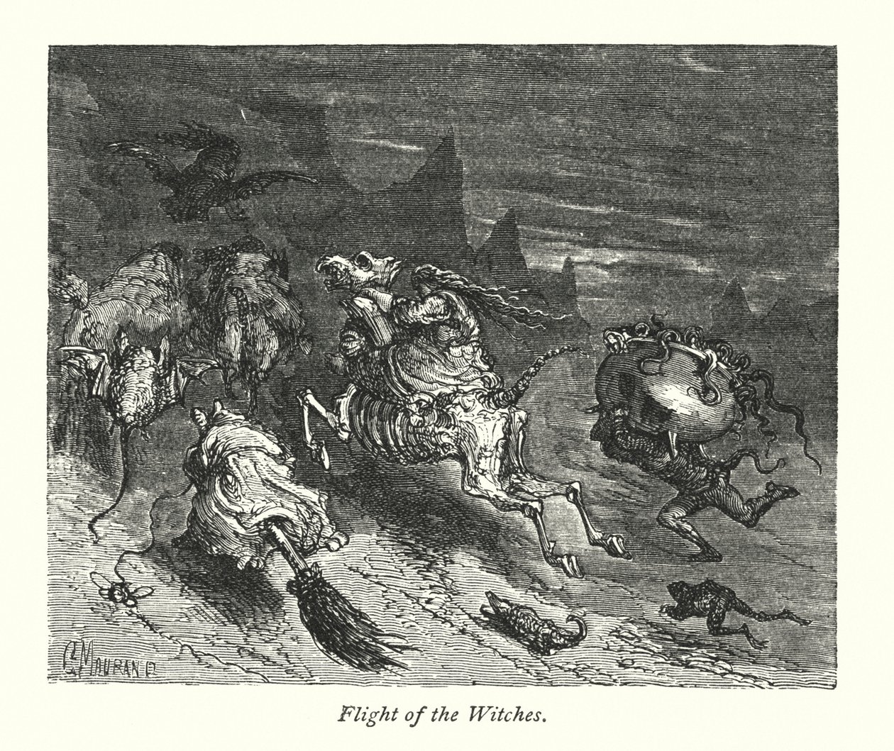 Lot czarownic (grawerunek) autorstwa Gustave Dore