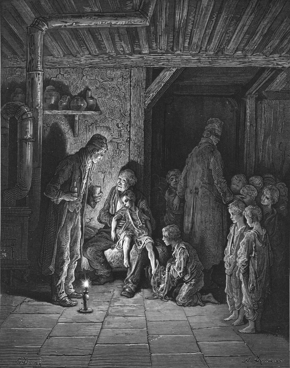 „Znaleziony na ulicy”, 1872. autorstwa Gustave Dore