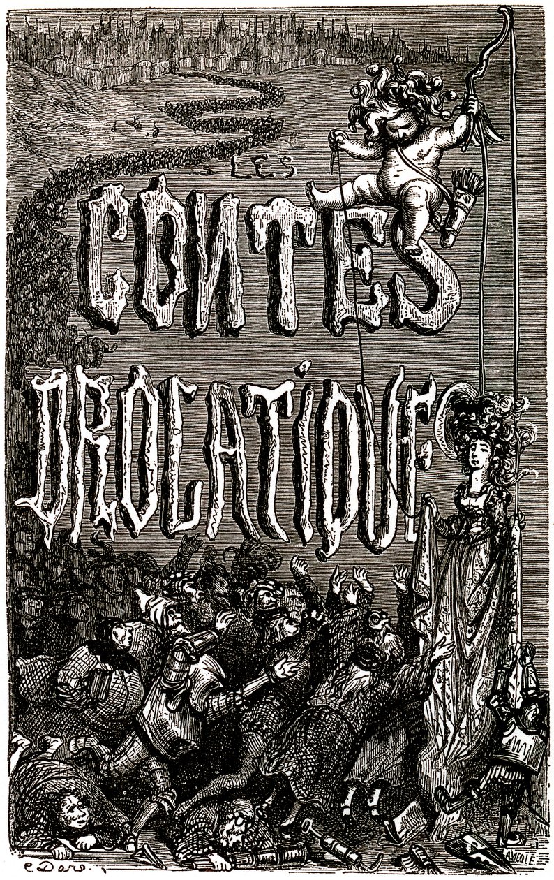Frontyspis Opowieści Drolatycznych Honore de Balzac autorstwa Gustave Dore