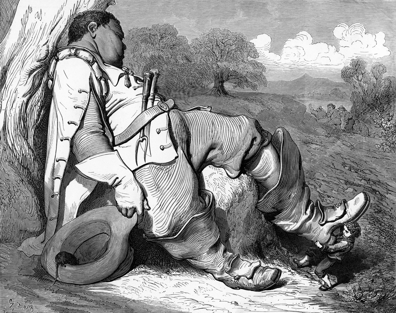 Hop o my Thumb, grawer Gustave Doré. autorstwa Gustave Dore