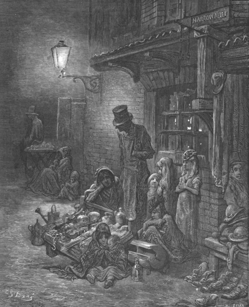 „Houndsditch”, 1872. autorstwa Gustave Dore