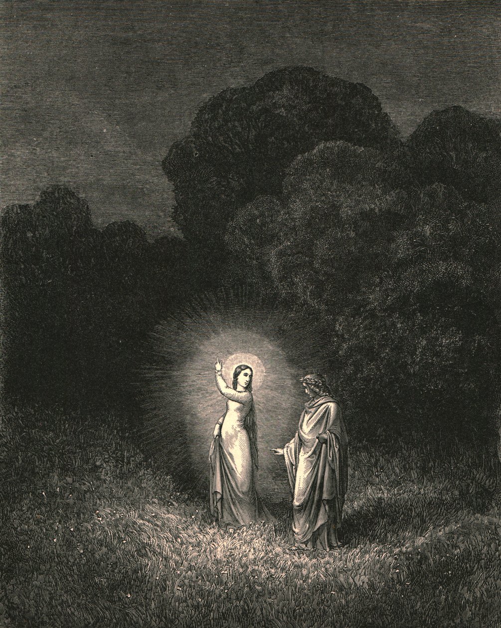 Ja, który teraz wzywam cię do tego zadania, jestem Beatrice, ok. 1890 r. autorstwa Gustave Dore