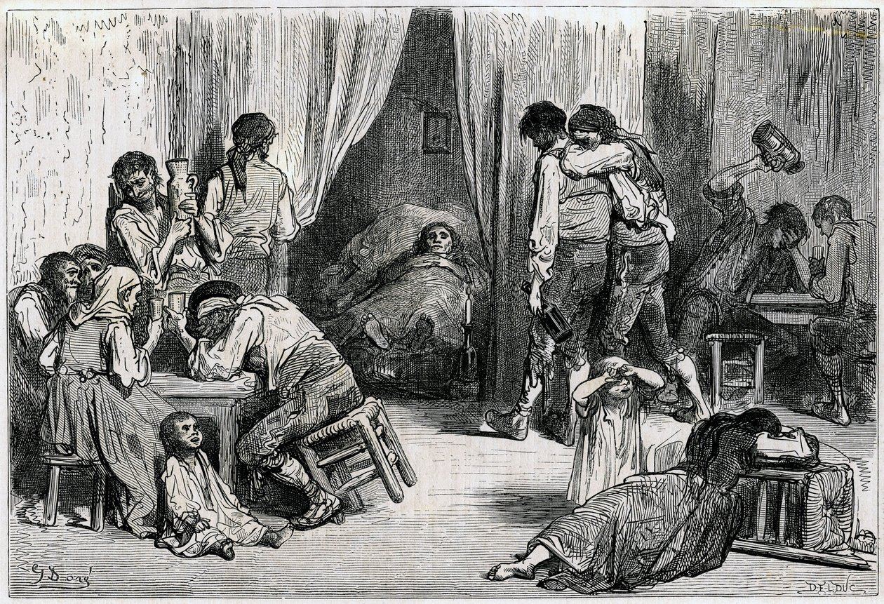 Ilustracja do "Voyage en Espagne" autorstwa Charlesa Davilliera opublikowana w 1866 r. (rycina) autorstwa Gustave Dore