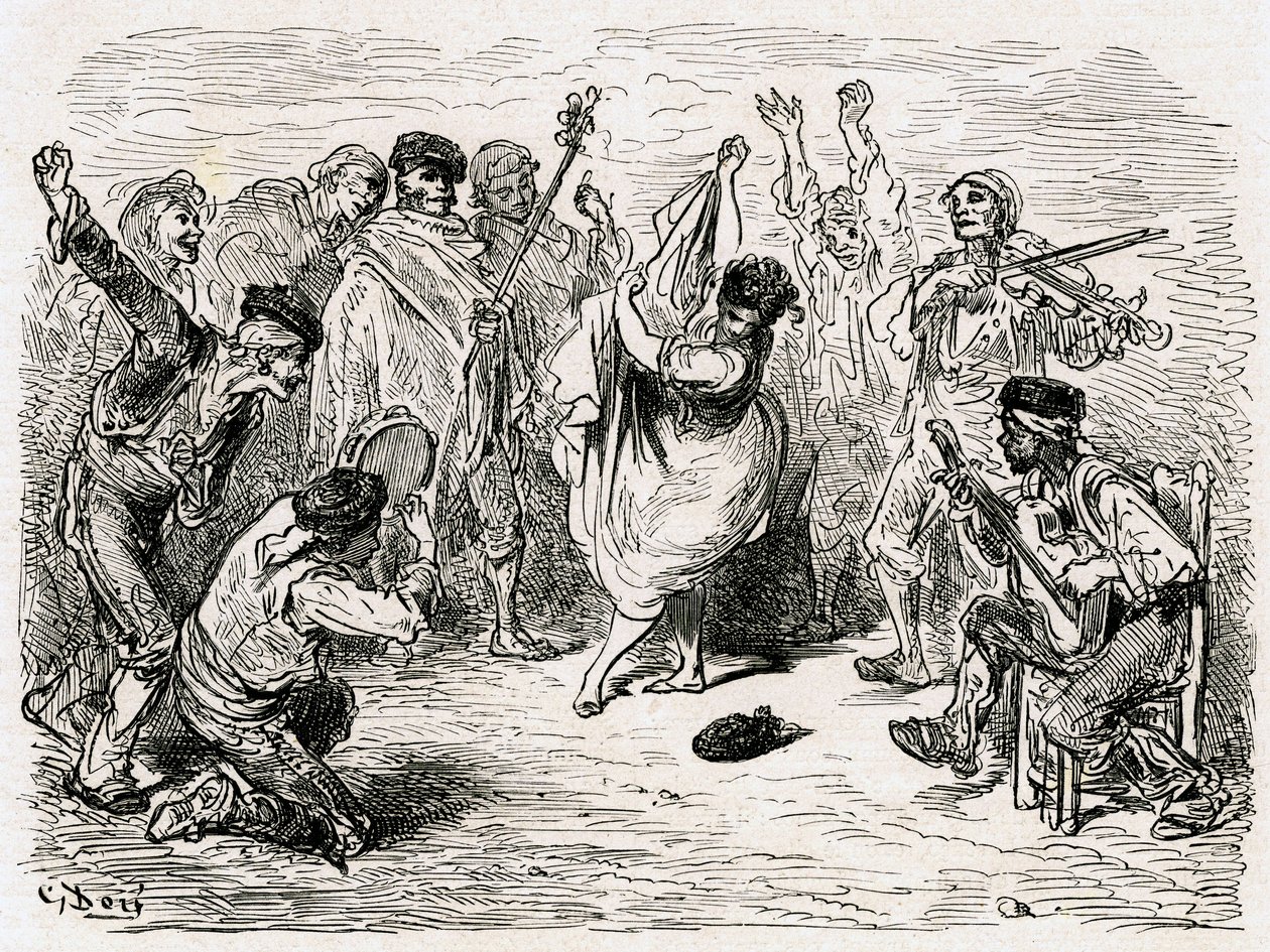 Ilustracja do "Voyage en Espagne" autorstwa Charlesa Davilliera opublikowana w 1866 r. (rycina) autorstwa Gustave Dore