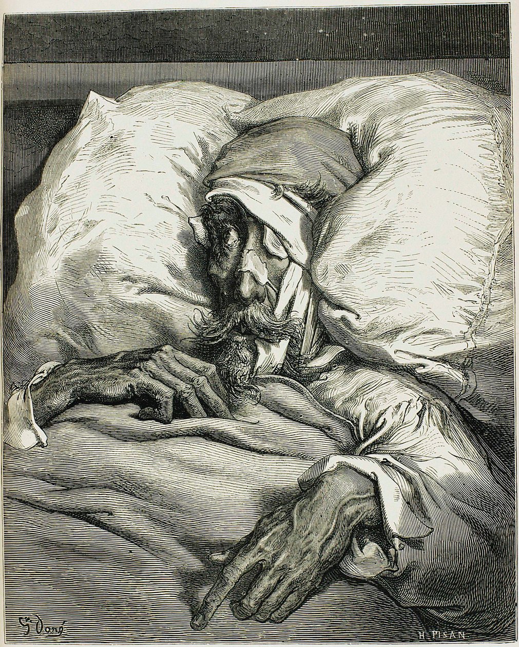 Ilustracja z powieści Don Kichot Miguela de Cervantesa, 1863. autorstwa Gustave Dore