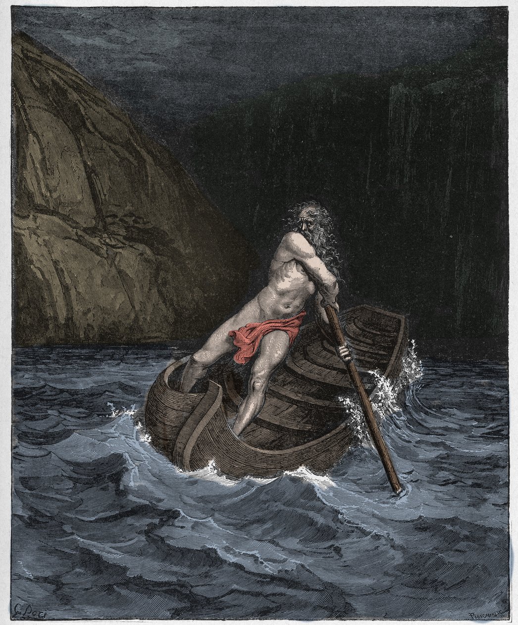 Piekło, Pieśń 3: Charon autorstwa Gustave Dore