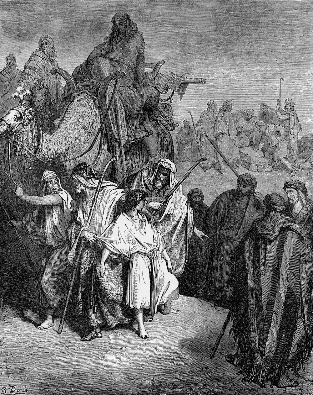 Józef sprzedany do Egiptu autorstwa Gustave Dore