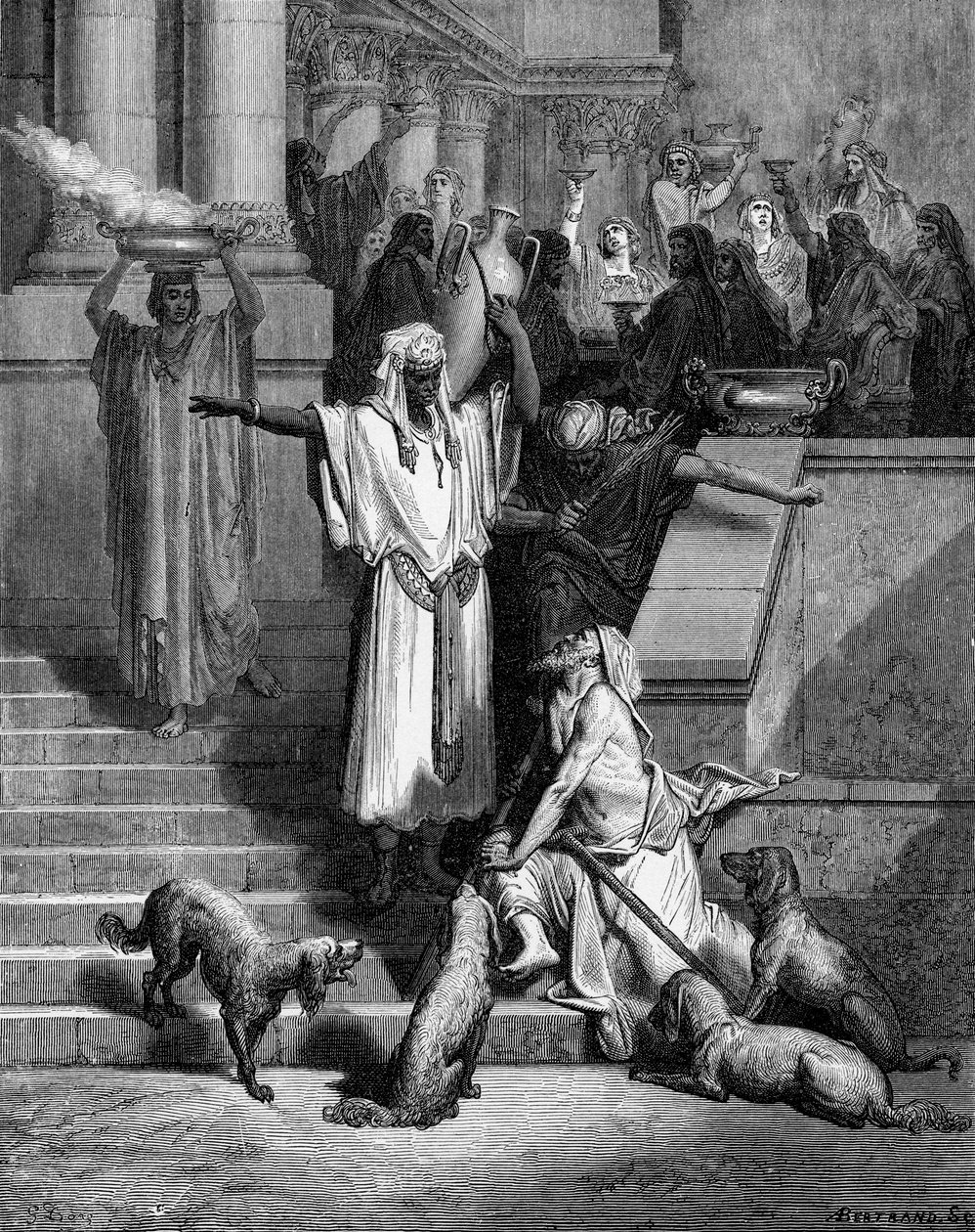 Łazarz i bogacz autorstwa Gustave Dore